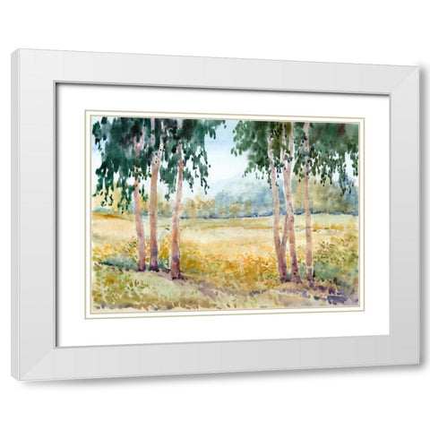 Luminous Meadow II White Modern Wood Framed Art Print with Double Matting by OToole, Tim