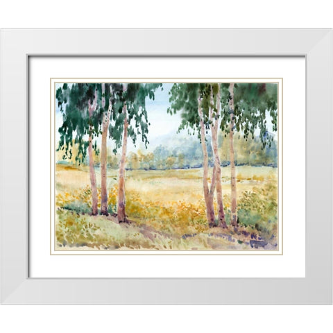 Luminous Meadow II White Modern Wood Framed Art Print with Double Matting by OToole, Tim