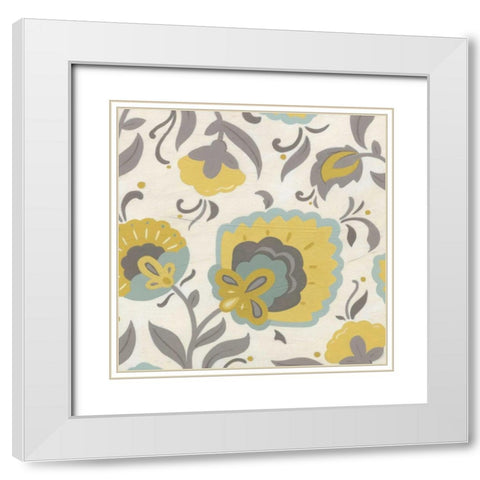 Bohemian Garden II White Modern Wood Framed Art Print with Double Matting by Vess, June Erica
