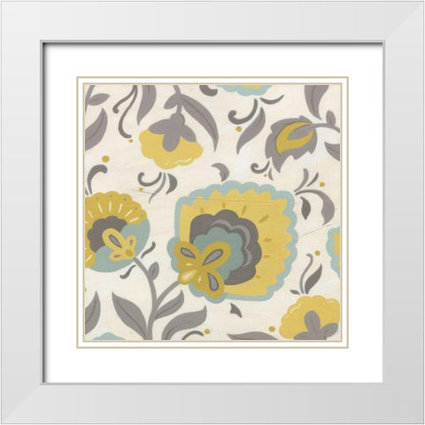 Bohemian Garden II White Modern Wood Framed Art Print with Double Matting by Vess, June Erica