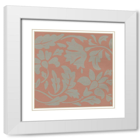 Ginter Coral I White Modern Wood Framed Art Print with Double Matting by Zarris, Chariklia