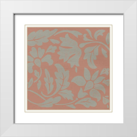 Ginter Coral I White Modern Wood Framed Art Print with Double Matting by Zarris, Chariklia
