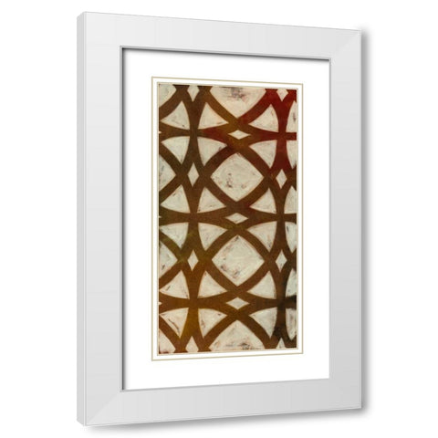Circle Overlay I White Modern Wood Framed Art Print with Double Matting by Meagher, Megan