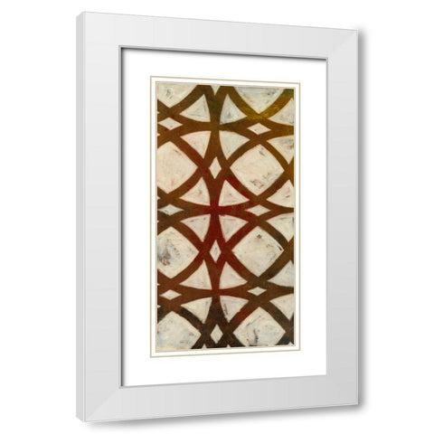 Circle Overlay II White Modern Wood Framed Art Print with Double Matting by Meagher, Megan