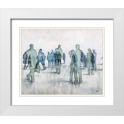 Coming Together Coming Apart White Modern Wood Framed Art Print with Double Matting by Douglass, Farrell