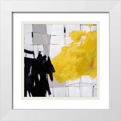 Happy Go Lucky White Modern Wood Framed Art Print with Double Matting by Edmunds, Sydney