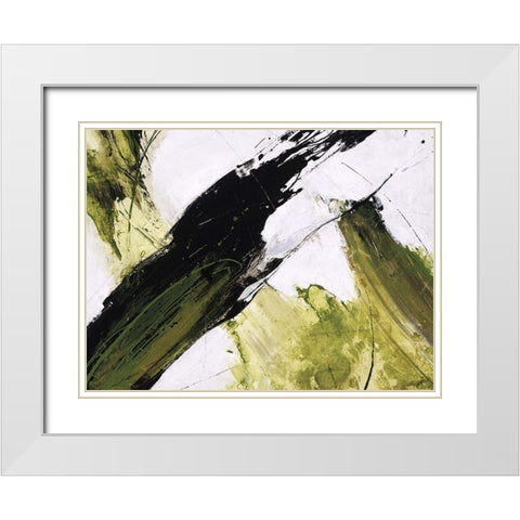 Score White Modern Wood Framed Art Print with Double Matting by Schicker, Joshua