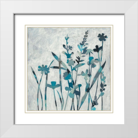 Twilight Garden I White Modern Wood Framed Art Print with Double Matting by Zarris, Chariklia