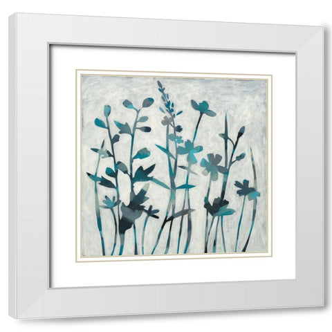 Twilight Garden II White Modern Wood Framed Art Print with Double Matting by Zarris, Chariklia