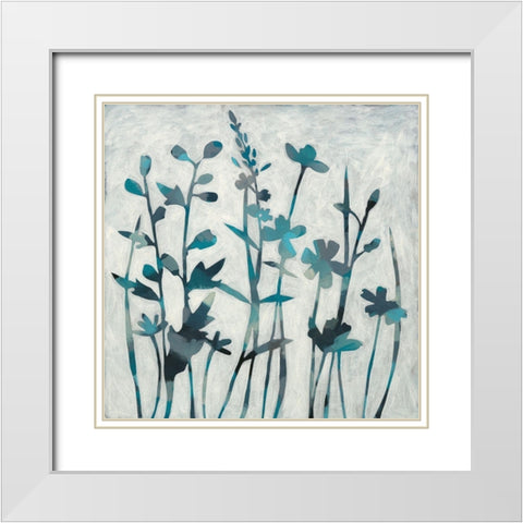 Twilight Garden II White Modern Wood Framed Art Print with Double Matting by Zarris, Chariklia