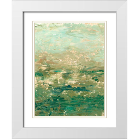 Mountain Horizon White Modern Wood Framed Art Print with Double Matting by Harper, Ethan