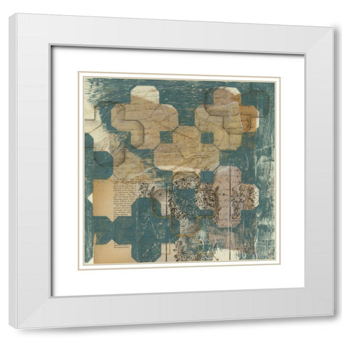 Deconstructed Quatrefoil II White Modern Wood Framed Art Print with Double Matting by Goldberger, Jennifer