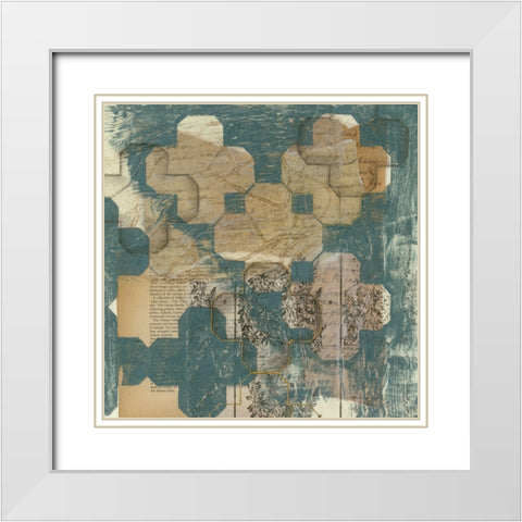 Deconstructed Quatrefoil II White Modern Wood Framed Art Print with Double Matting by Goldberger, Jennifer