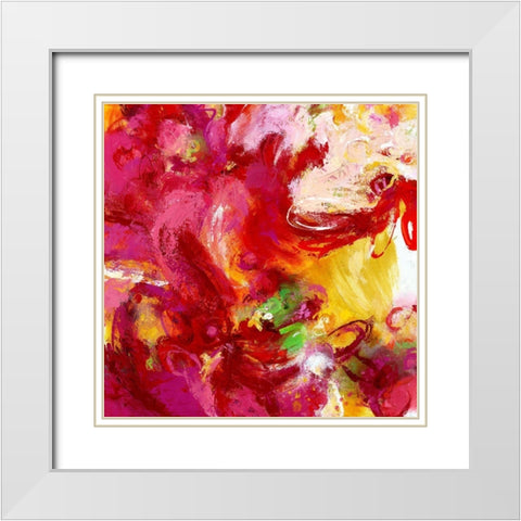 Twirl Me White Modern Wood Framed Art Print with Double Matting by Bothne, Janet