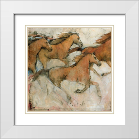 Horse Fresco I White Modern Wood Framed Art Print with Double Matting by OToole, Tim
