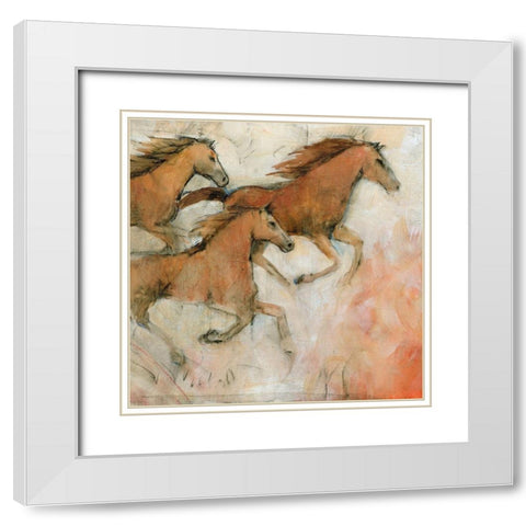 Horse Fresco II White Modern Wood Framed Art Print with Double Matting by OToole, Tim