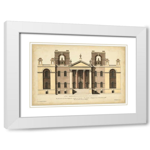 Elevation for a New Design II White Modern Wood Framed Art Print with Double Matting by Campbell