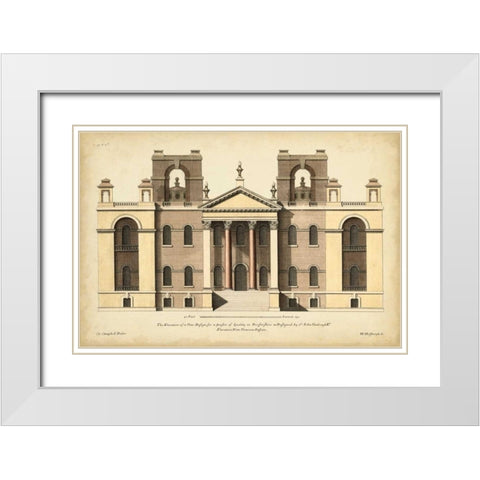 Elevation for a New Design II White Modern Wood Framed Art Print with Double Matting by Campbell