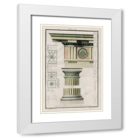 The Doric Order White Modern Wood Framed Art Print with Double Matting by Richardson