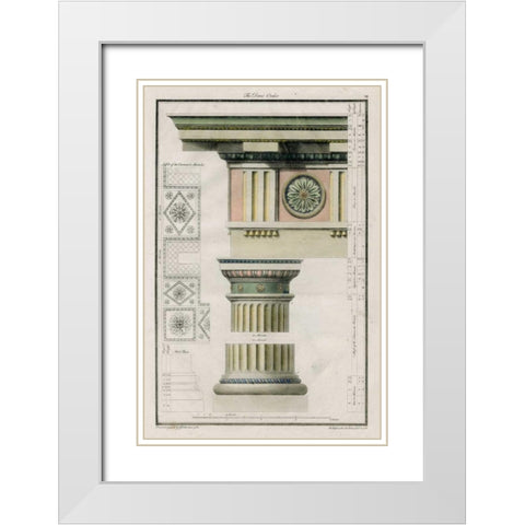The Doric Order White Modern Wood Framed Art Print with Double Matting by Richardson
