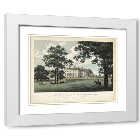 Watts Views IV White Modern Wood Framed Art Print with Double Matting by Watts, W.