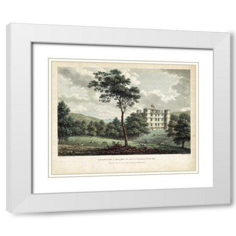 Watts Views V White Modern Wood Framed Art Print with Double Matting by Watts, W.