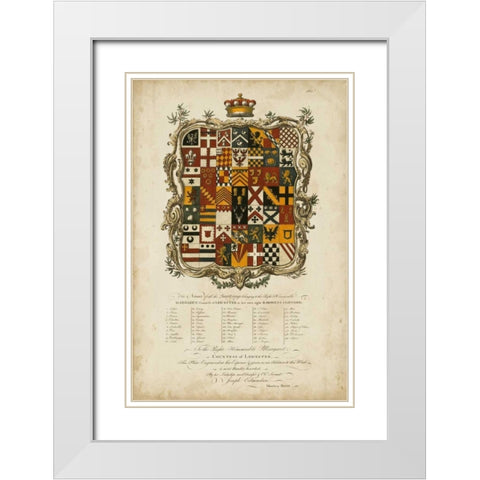 Edmondson Heraldry I White Modern Wood Framed Art Print with Double Matting by Edmondson