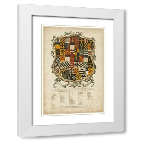 Edmondson Heraldry III White Modern Wood Framed Art Print with Double Matting by Edmondson