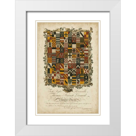 Edmondson Heraldry IV White Modern Wood Framed Art Print with Double Matting by Edmondson