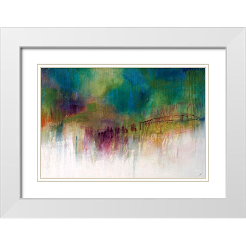 Efflorence Spring White Modern Wood Framed Art Print with Double Matting by Schicker, Joshua