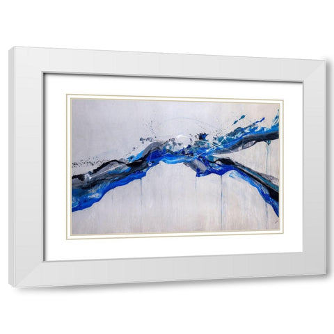 Splish Splash White Modern Wood Framed Art Print with Double Matting by Taylor, Kari