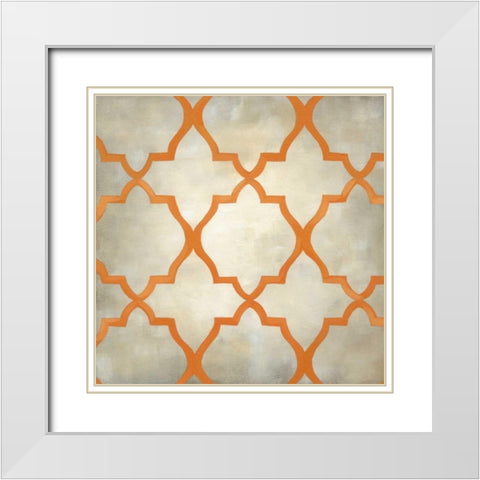 Classical Symmetry X White Modern Wood Framed Art Print with Double Matting by Zarris, Chariklia