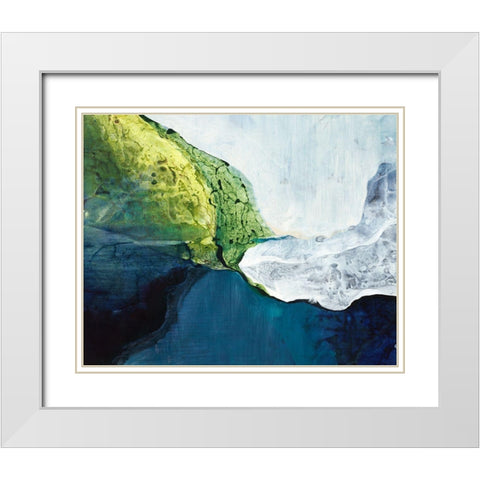 Earthy Collision White Modern Wood Framed Art Print with Double Matting by Taylor, Kari