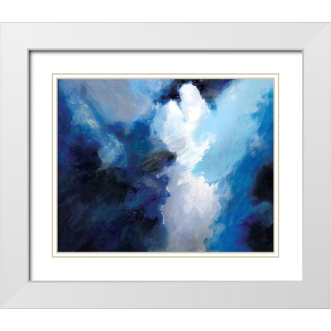 Gathering Storm Clouds White Modern Wood Framed Art Print with Double Matting by Circle Art Group