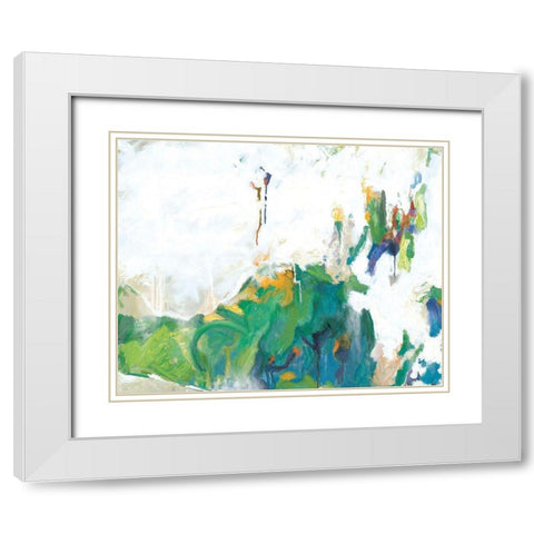 Hints of Spring White Modern Wood Framed Art Print with Double Matting by Circle Art Group