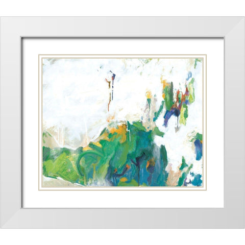 Hints of Spring White Modern Wood Framed Art Print with Double Matting by Circle Art Group