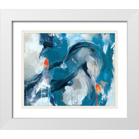 Infinity White Modern Wood Framed Art Print with Double Matting by Circle Art Group