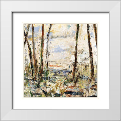 Down by the Water White Modern Wood Framed Art Print with Double Matting by Maas, Jodi