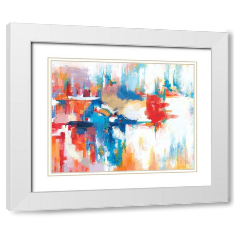 City Night I White Modern Wood Framed Art Print with Double Matting by Circle Art Group