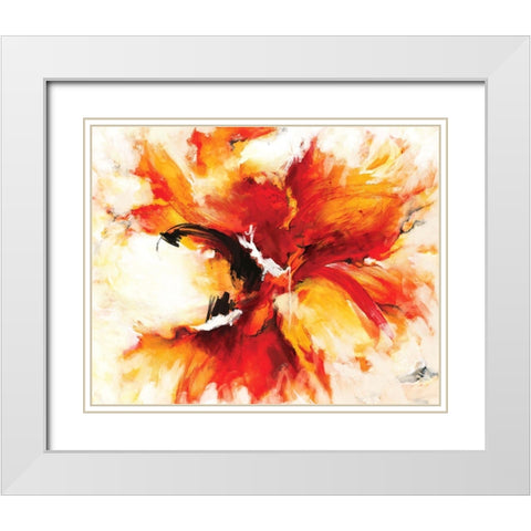 The Phoenix White Modern Wood Framed Art Print with Double Matting by Circle Art Group