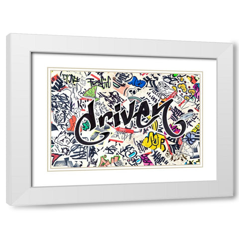 Driven - Urban Inspiration White Modern Wood Framed Art Print with Double Matting by Circle Art Group