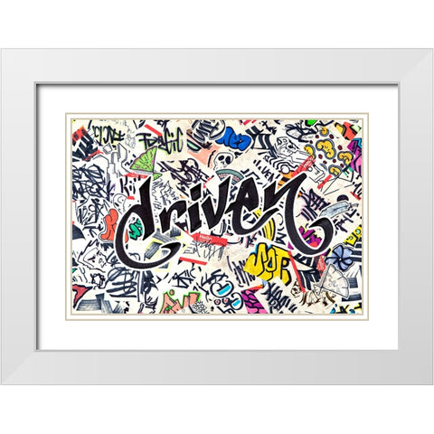 Driven - Urban Inspiration White Modern Wood Framed Art Print with Double Matting by Circle Art Group