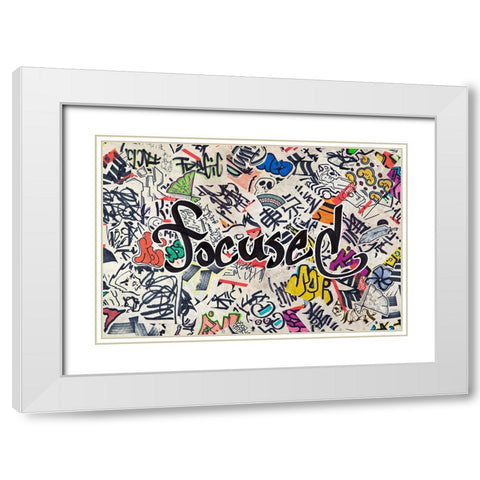 Focused - Urban Inspiration White Modern Wood Framed Art Print with Double Matting by Circle Art Group