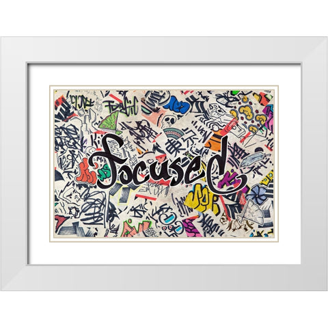 Focused - Urban Inspiration White Modern Wood Framed Art Print with Double Matting by Circle Art Group