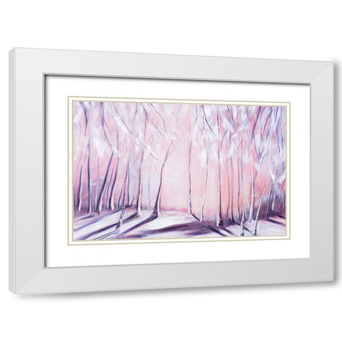 Lilac Forest White Modern Wood Framed Art Print with Double Matting by Circle Art Group