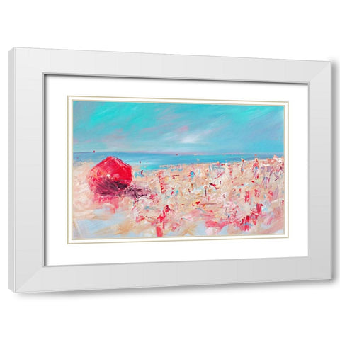 Spring Break I White Modern Wood Framed Art Print with Double Matting by Circle Art Group