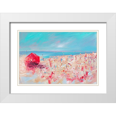 Spring Break I White Modern Wood Framed Art Print with Double Matting by Circle Art Group