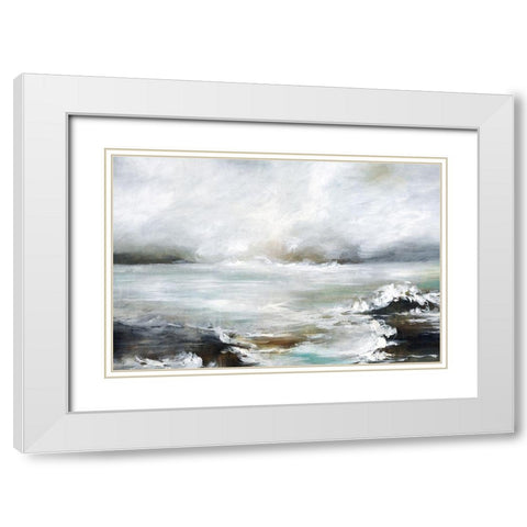 Coastal View III White Modern Wood Framed Art Print with Double Matting by Drotar, Rikki