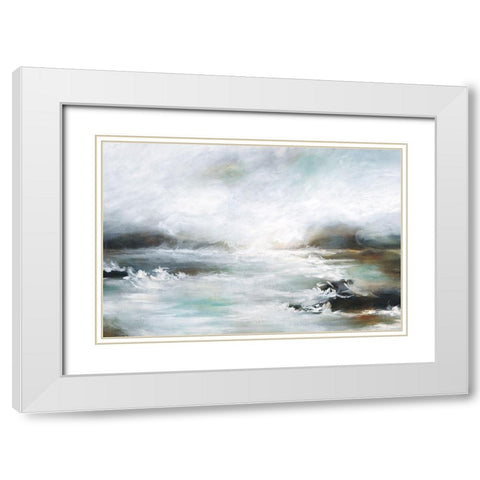 Coastal View IV White Modern Wood Framed Art Print with Double Matting by Drotar, Rikki