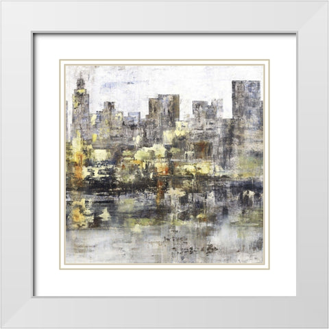 Sidelines of the City White Modern Wood Framed Art Print with Double Matting by Henry, Alexys